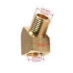 Brass NPT 45° Elbow Fitting 1/8 1/4 3/8 Female to Male Brass Pipe Fitting Richie's NPT 1-8-