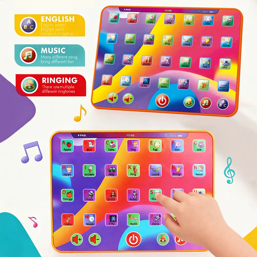 Kids Alphabet Learning Tablet – ABC, Numbers, Colors & Music Educational Learning Toy Richie's