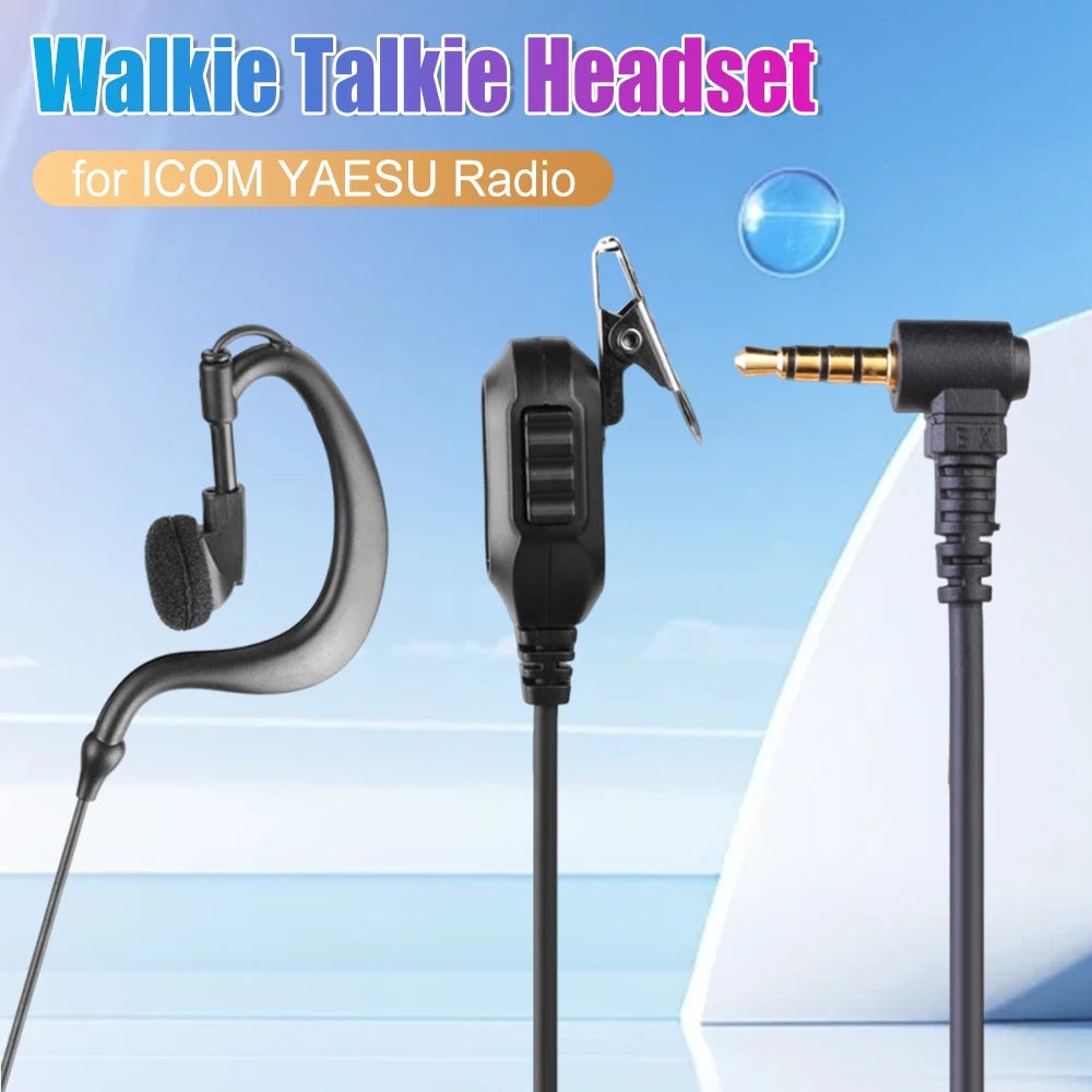 3.5mm 1-Pin Walkie Talkie Earpiece Headset PTT Mic – Motorola YAESU Radio Earpiece Headset Richie's
