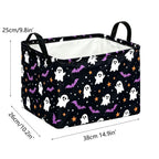 Halloween Storage Basket Foldable Bat Bin Large Capacity Halloween Storage Basket Richie's Black Purple