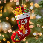 Acrylic Christmas Stocking Ornaments – Colorful Tree Pendants Christmas Tree Ornament Richie's D