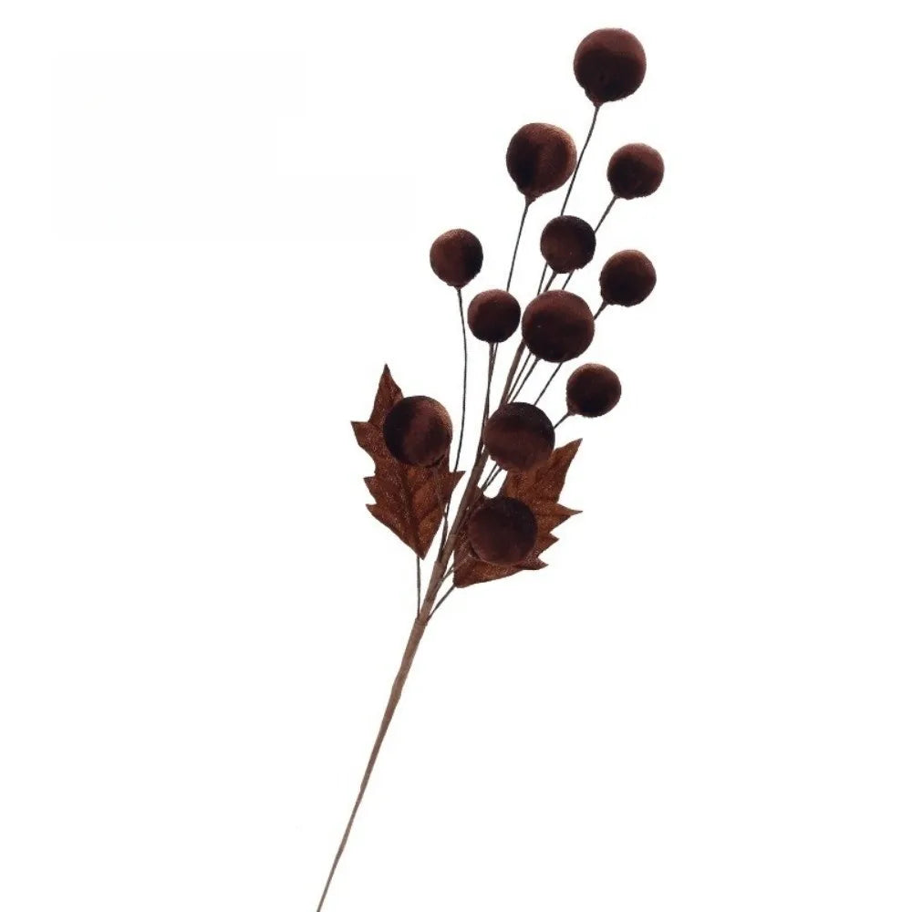Velvet Christmas Ball Branches Multicolor DIY Xmas Centerpiece Christmas Decoration Richie's Coffee