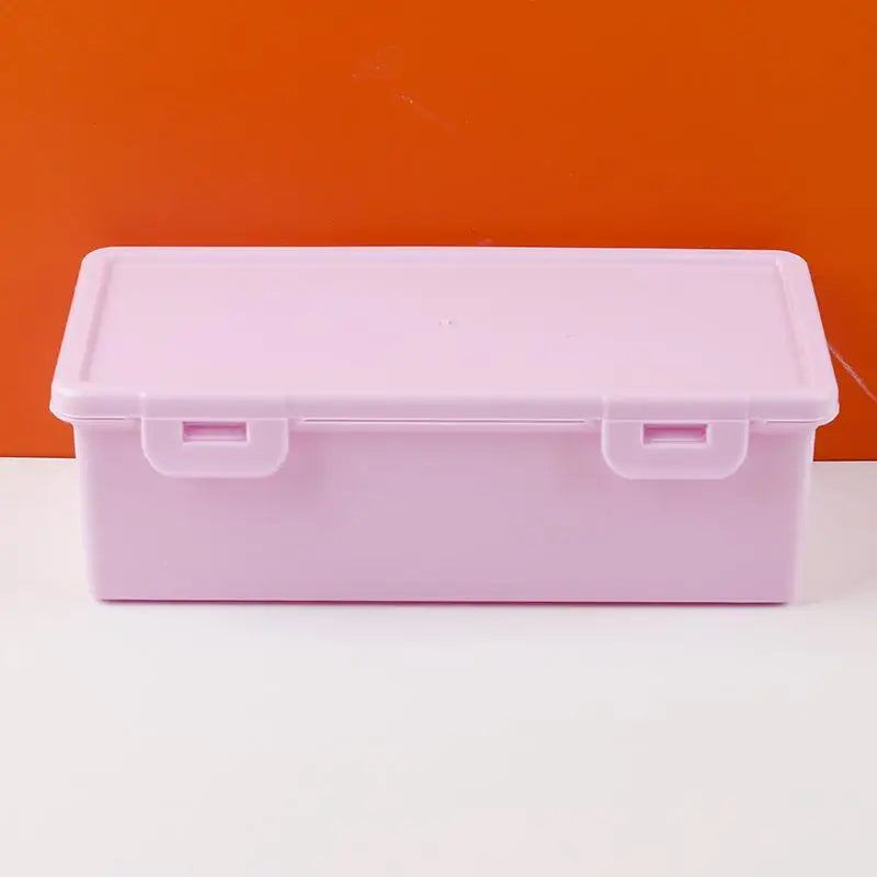 Large Capacity Plastic Pencil Box with Lid – School & Office Pencil Box Organizer Richie's Purple