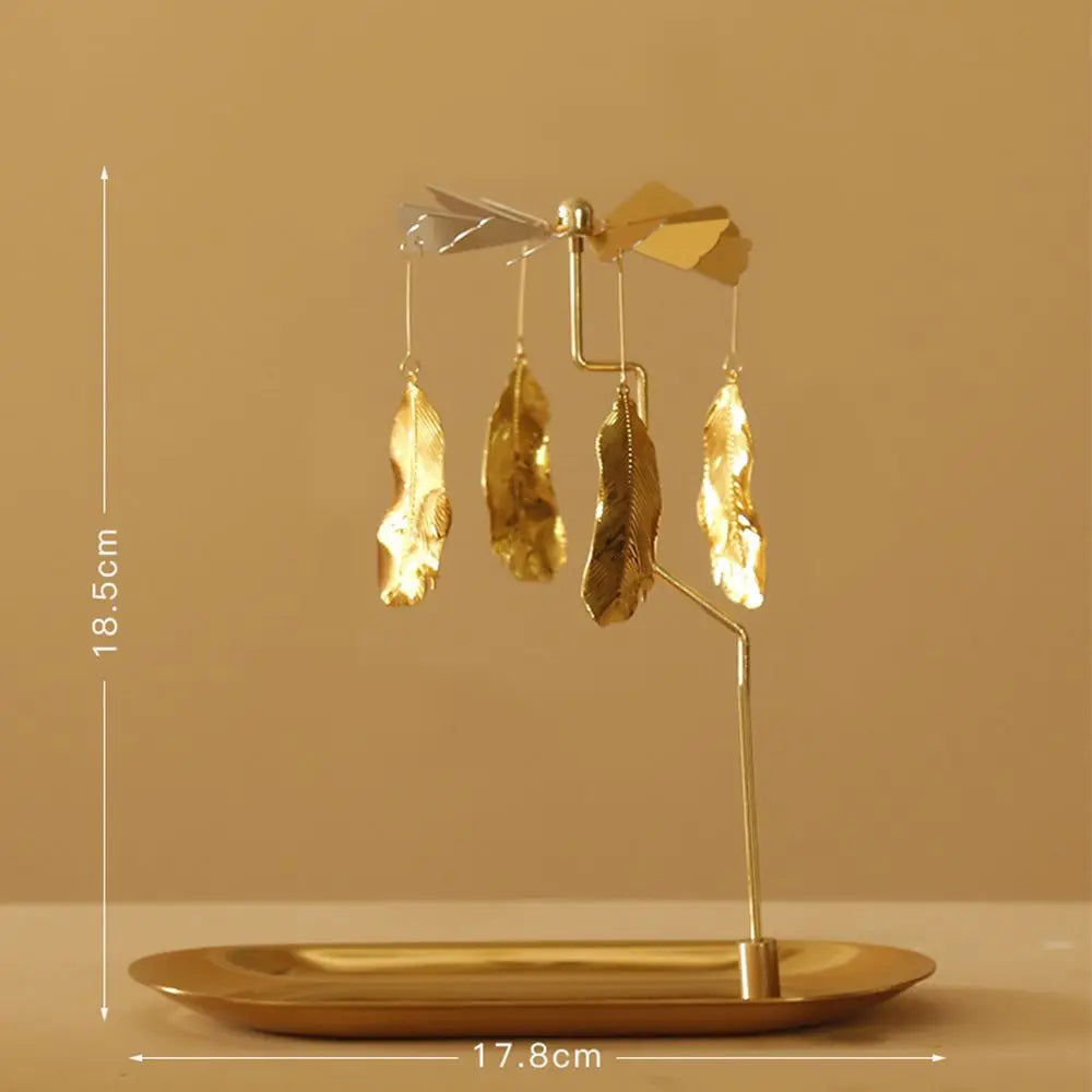 Metal Rotating Candle Holder – Spinning Tealight Candlestick Rotating Candle Holder Richie's Without Tray-3