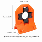 2-Pack Orange Wall-Mounted Garden Hose Roller Guide Holder Garden Hose Holder Richie's