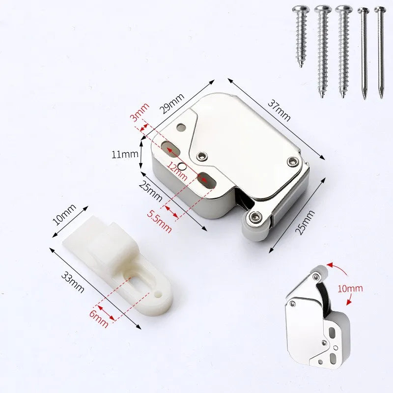 Mini Push-to-Open Touch Latch Spring Catch for Cabinet Doors Cabinet Door Latch Richie's