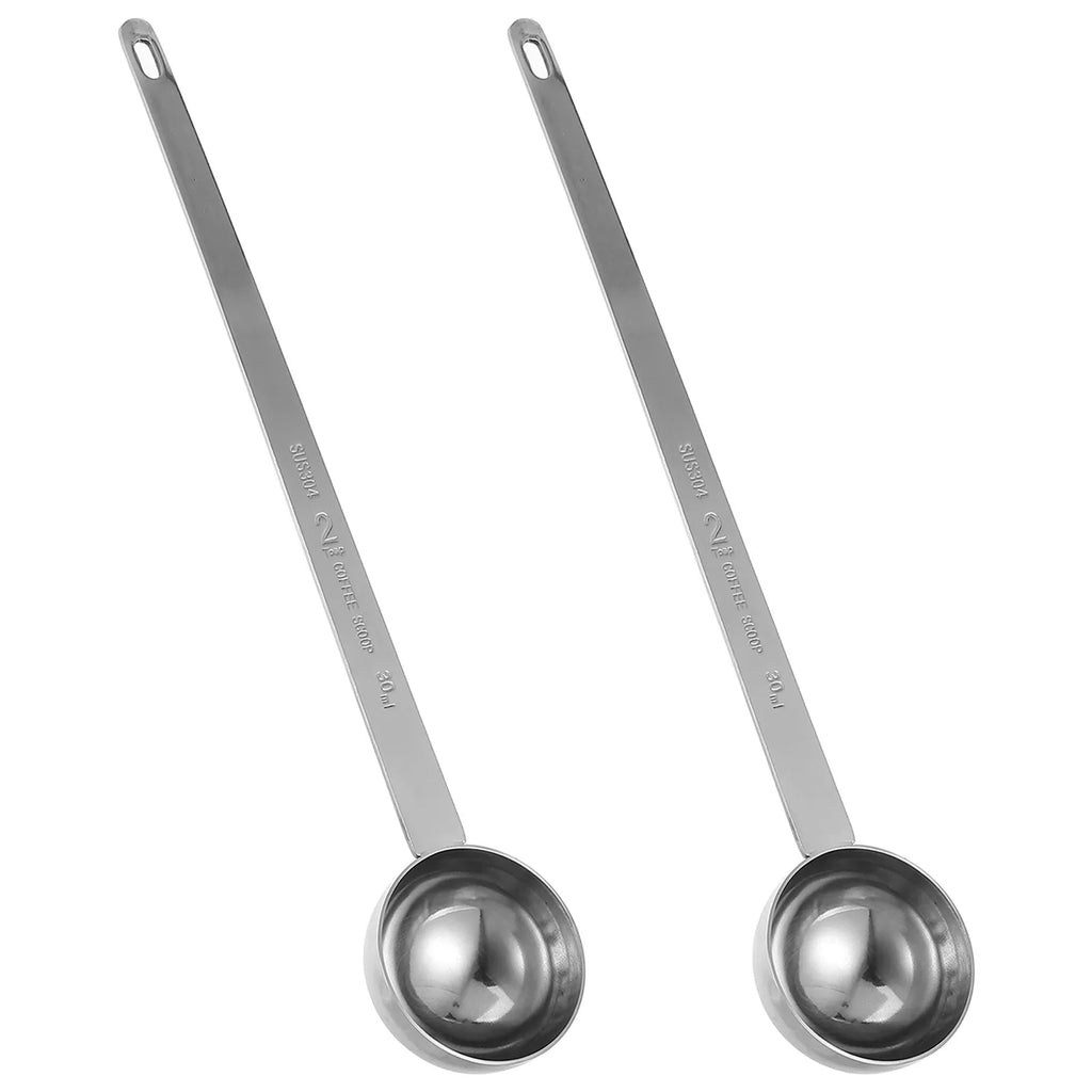 2Pcs Stainless Steel Long Handle Coffee Measuring Scoop Set Coffee Measuring Scoop Richie's