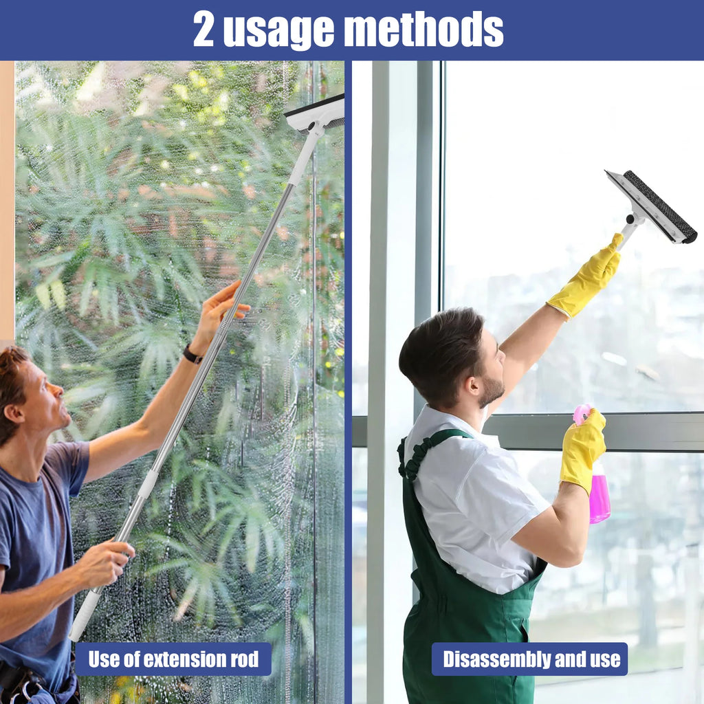 53" Extendable 2-in-1 Window Squeegee & Sponge Scrubber Window Squeegee Richie's