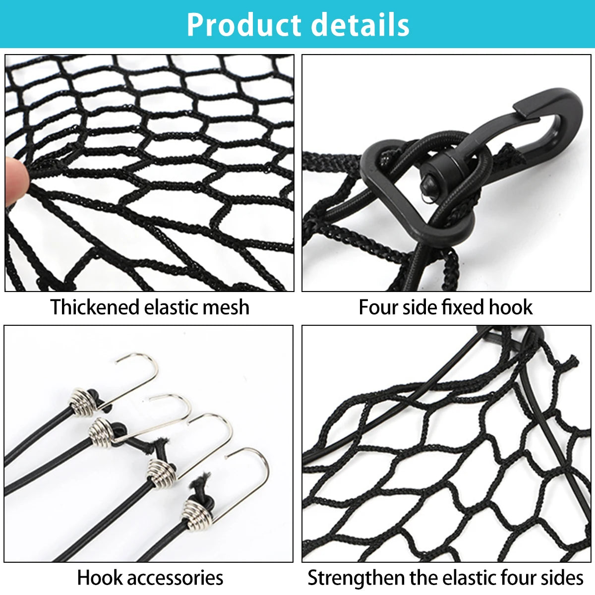 Pet Car Barrier Net – Foldable Dog Car Safety Fence & Hooks Dog Car Barrier Richie's