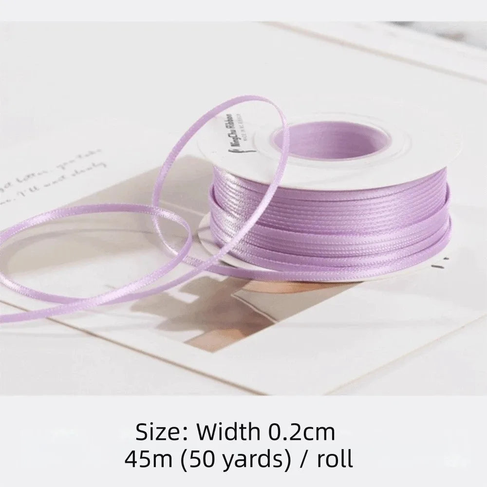 2mm Double-Sided Satin Ribbon 45m Roll – Gift & Craft Craft Satin Ribbon Richie's 4 L
