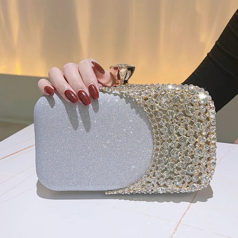 Women's Sequined Diamond Evening Bag – Bridal Chain Purse Evening Shoulder Bag Richie's