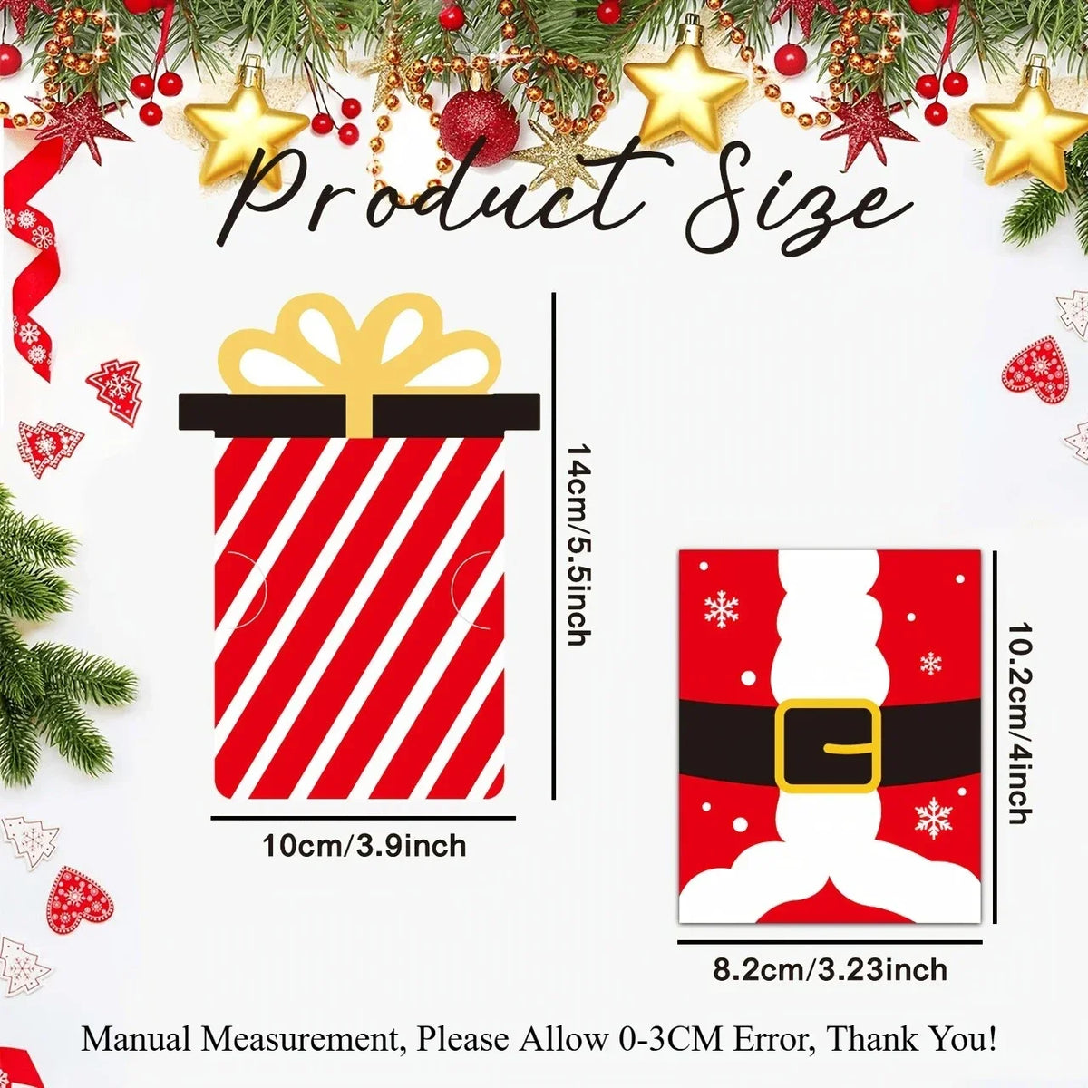 10 Pcs Santa Christmas Gift Exchange Cards & Cash Holders Christmas Gift Cards Richie's