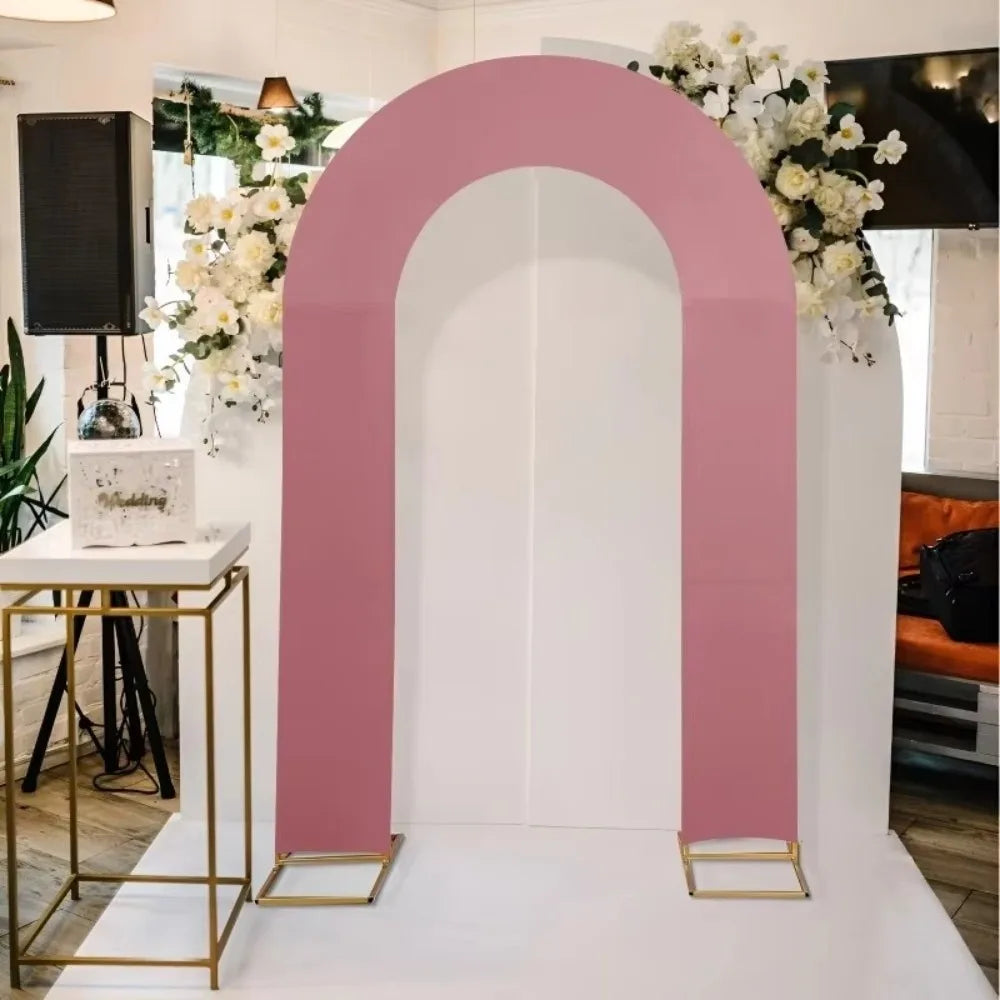 Stretchy U-Shaped Arch Backdrop Cover – Wedding Party Decor Arch Backdrop Cover Richie's Deep Pink 7 FT-2.2m-