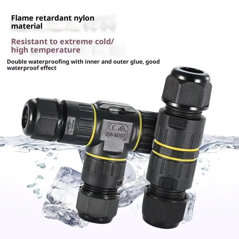 M16 IP68 Waterproof Junction Box 2/3 Way Cable Connector Waterproof Cable Connector Richie's