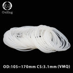 VMQ Silicone O-Ring CS3.1mm OD105–170mm Rubber Sealing Gasket 2PCS Silicone O-Ring Gasket Richie's