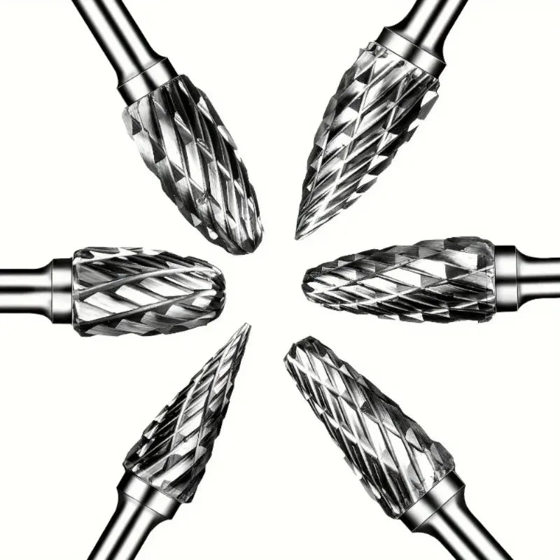 Double Cut Carbide Rotary Burr Bit Set – Wood, Metal & Stone Rotary Burr Bit Set Richie's