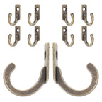 10Pcs Retro Bronze Wall Hooks Vintage Single Prong Hook Set Decorative Wall Hooks Richie's