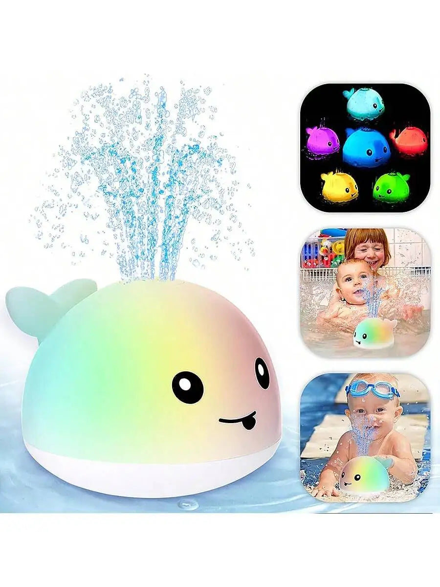Light Up Whale Baby Bath Toy Sprinkler for Toddlers 0–3 Baby Bath Toy Richie's
