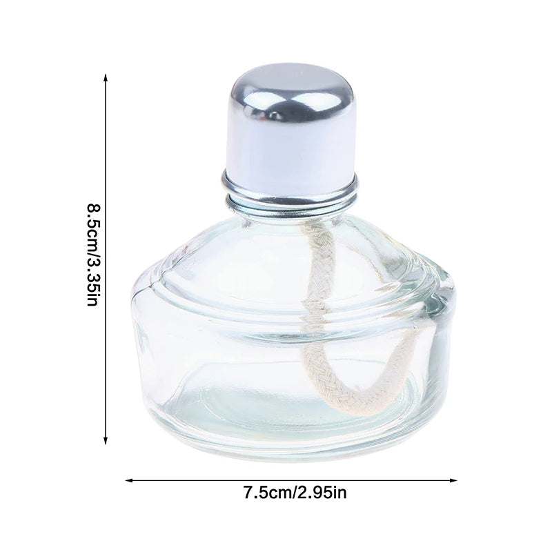 100ml Glass Alcohol Lamp Burner – Adjustable Wick, Lab & Craft Alcohol Lamp Burner Richie's Transparent