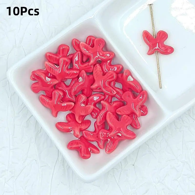 10Pcs Ceramic Peace Dove Beads DIY Jewelry Pendant Charms Jewelry Making Beads Richie's A11