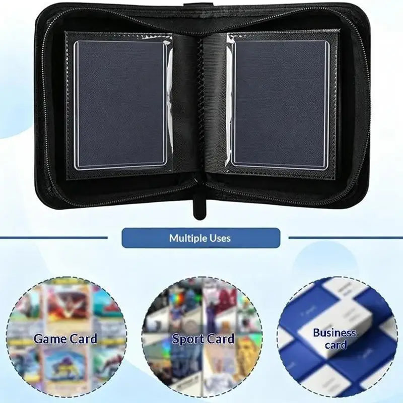 40-Slot PU Leather Card Binder Zipper Album – TCG & Sport Cards Card Storage Binder Richie's