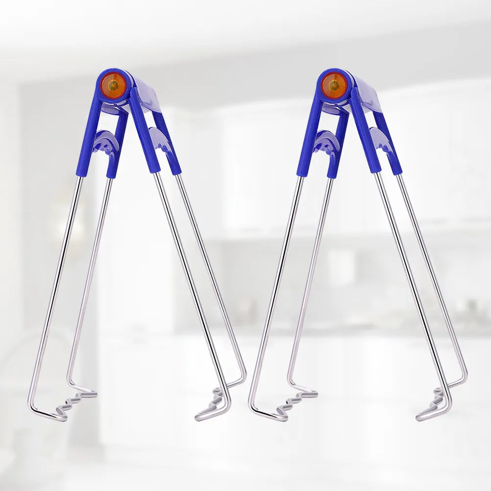 2-Pack Stainless Steel Plate Tongs Non-Slip Bowl Clip for Hot Dishes Kitchen Plate Tongs Richie's