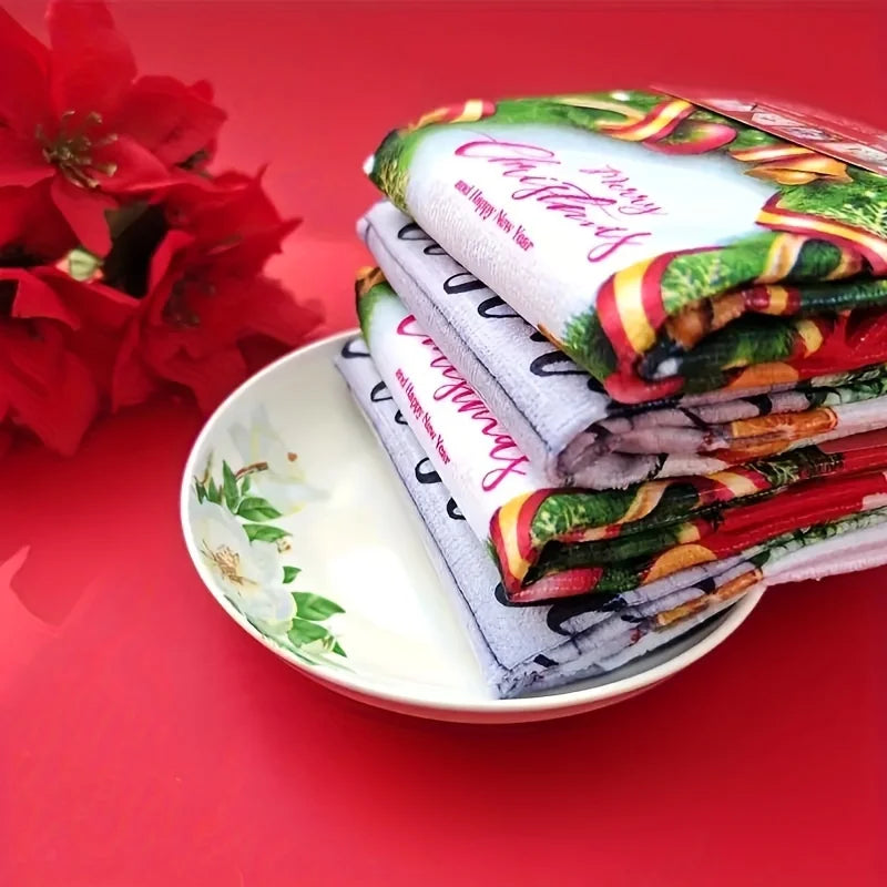 Christmas Microfiber Towels – Snowflake & Tree Festive Patterns Christmas Microfiber Towels Richie's