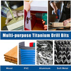 13-Pc SAE Titanium HSS Twist Drill Bit Set – Hex Shank 1/16"–1/4" Twist Drill Bit Set Richie's