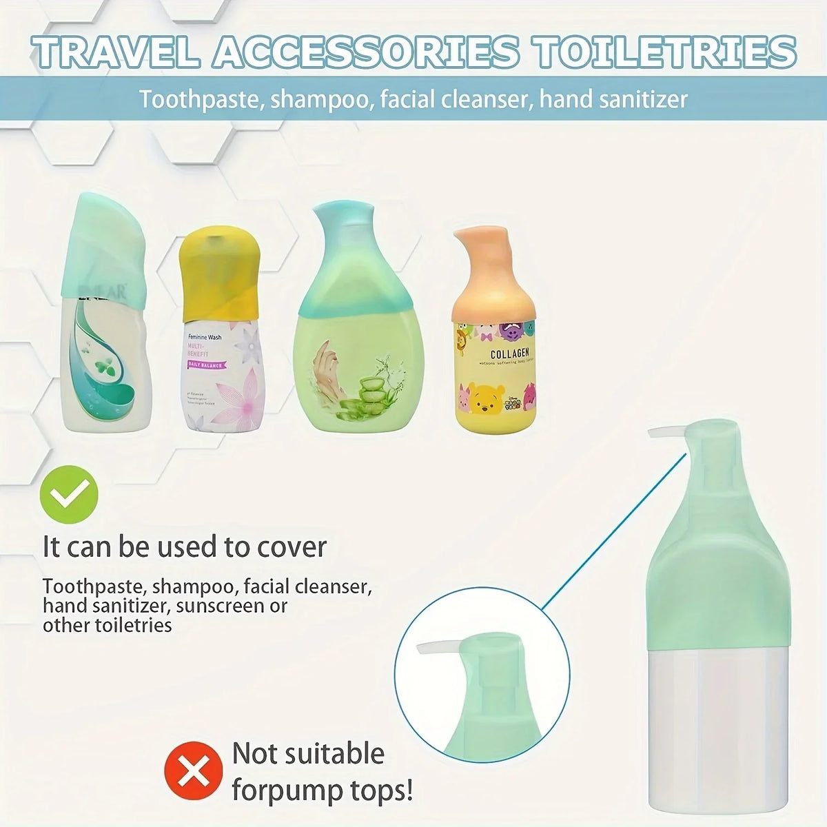 Leak-Proof Silicone Bottle Sleeves for Travel – Fits Most Sizes Travel Bottle Sleeves Richie's