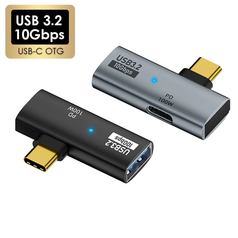 USB-C OTG Hub 10Gbps 100W PD 1-in-2 Adapter for MacBook USB-C Hub Adapter Richie's