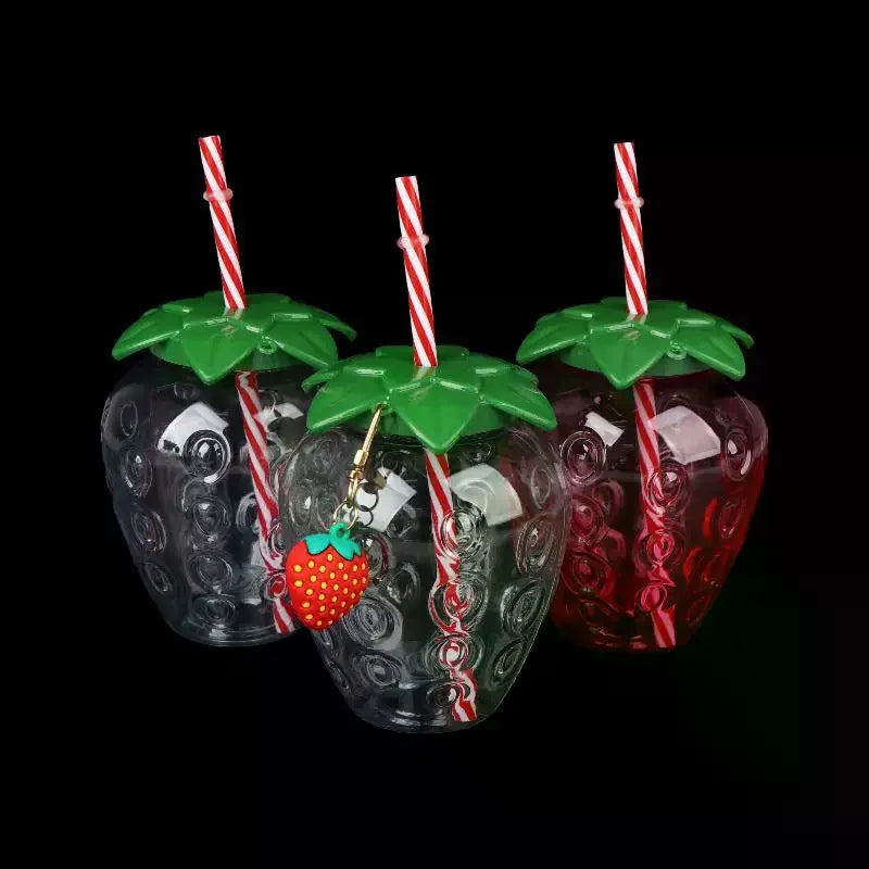 Strawberry Shaped Water Bottle with Straw – Cute Portable Cup Novelty Water Bottle Richie's