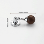 Vintage Walnut Wood Round Ball Cabinet Knobs – Drawer Handles Cabinet Knobs Richie's
