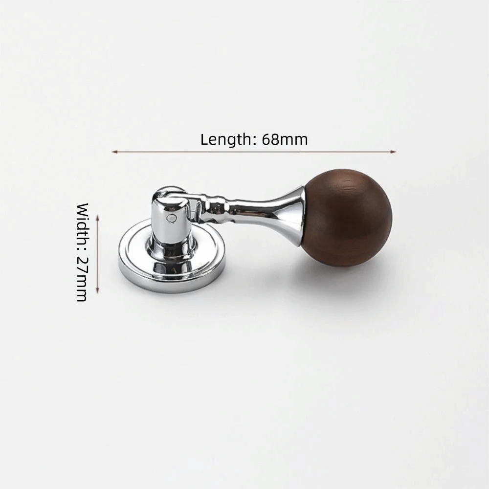 Vintage Walnut Wood Round Ball Cabinet Knobs – Drawer Handles Cabinet Knobs Richie's