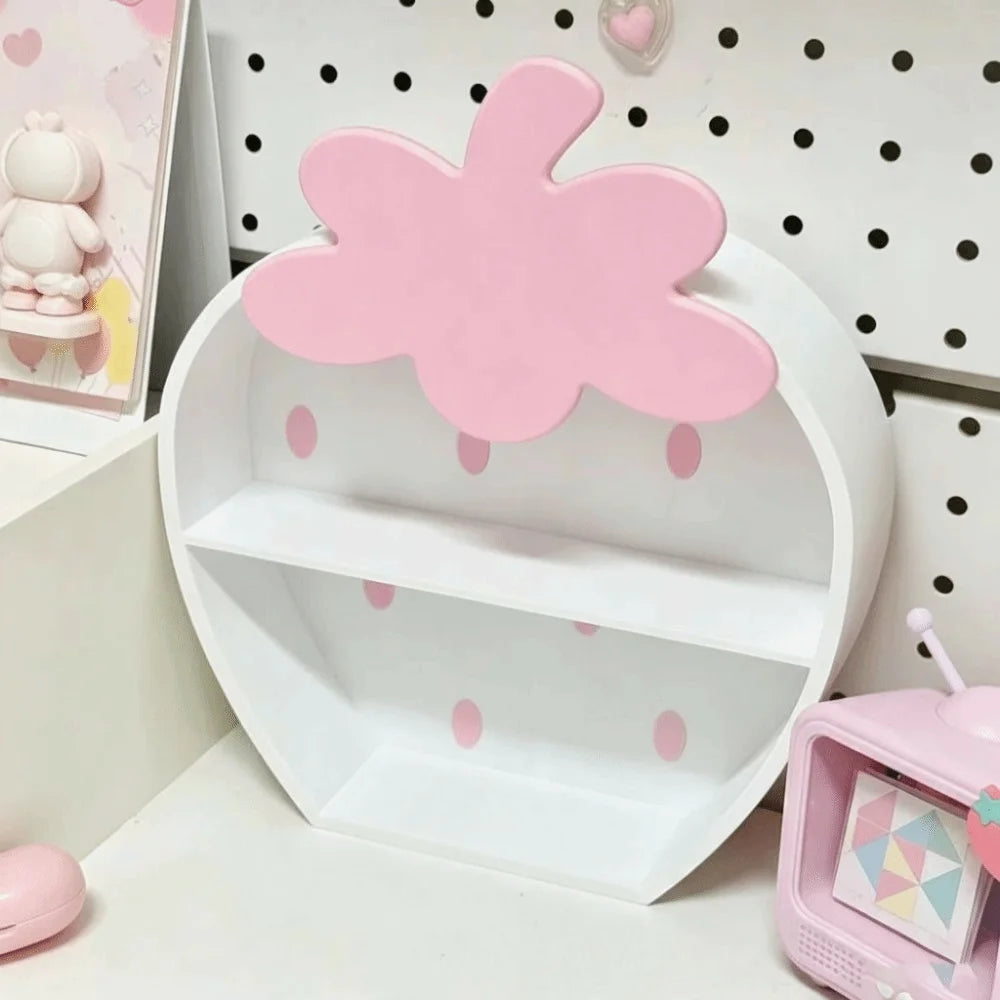 Strawberry Shaped Tiered Display Shelf – Doll & Figurine Rack Decorative Display Shelf Richie's