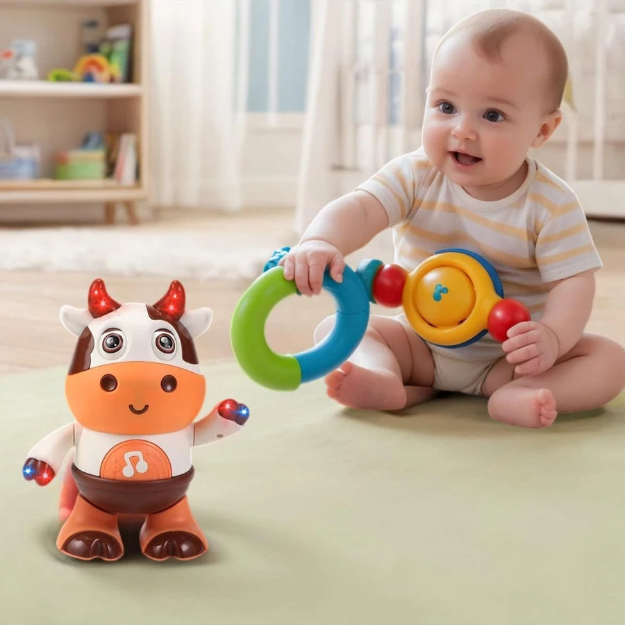 Baby Dancing Cow Plush Toy – Music, Lights & Movement Dancing Plush Toy Richie's