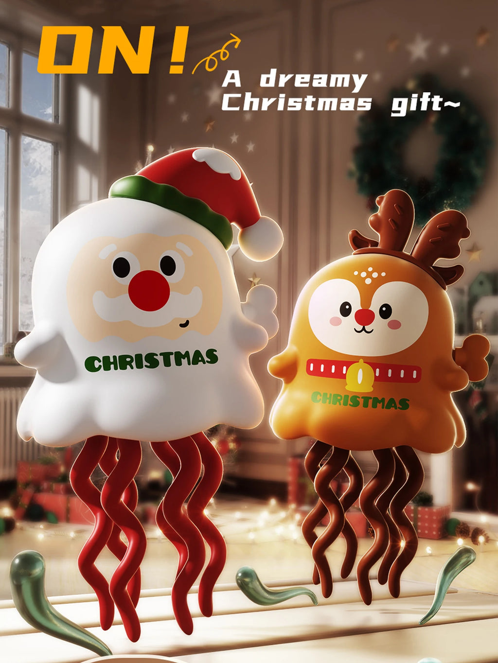 Christmas Clockwork Dancing Toy – Snow Treasure or Elk Figure Clockwork Wind-Up Toy Richie's V2501