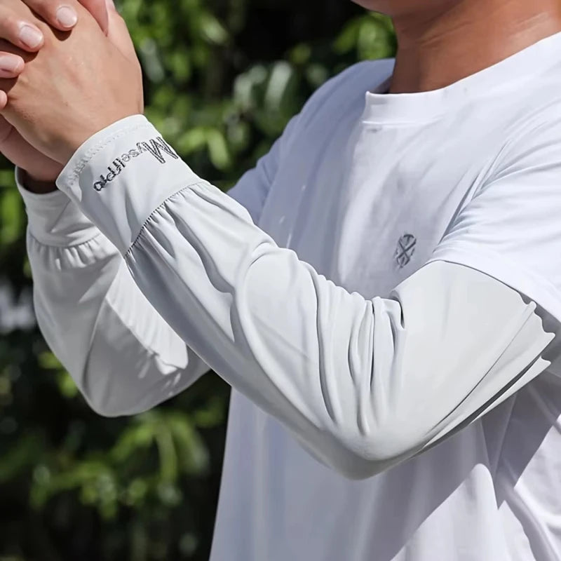 UV Protection Ice Silk Arm Sleeves – Cooling Outdoor Cover UV Arm Sleeves Richie's