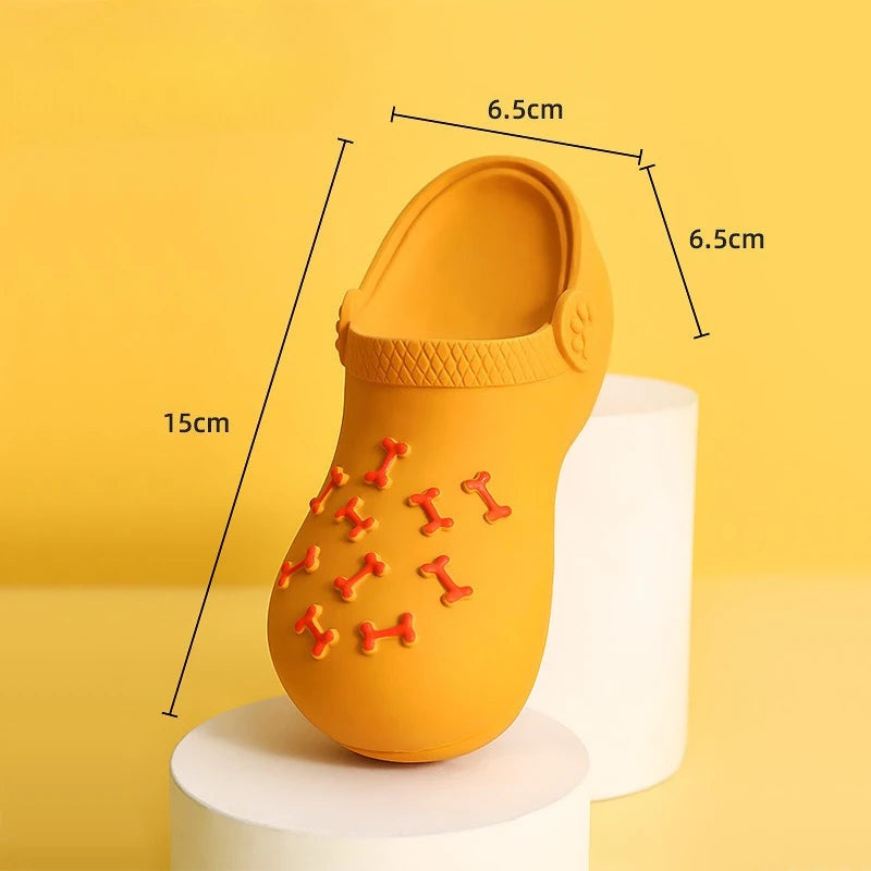 Squeaky Latex Dog Chew Toy – Fun Slipper Shape, All Breeds Dog Chew Toy Richie's orange S 1pc