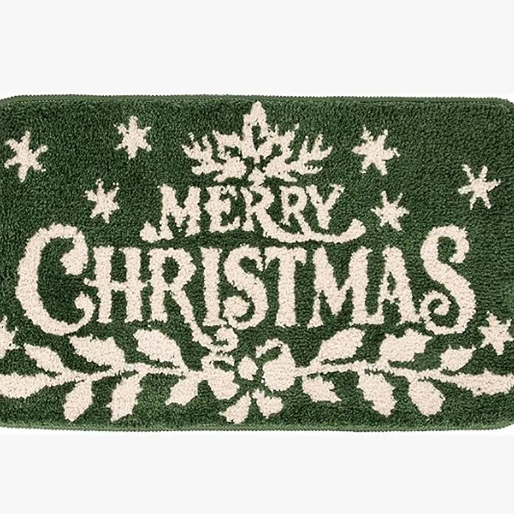 Santa Claus Christmas Door Mat – Non-Slip Crystal Fleece Holiday Floor Mat Richie's Style 5