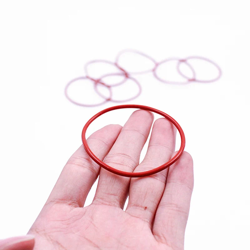 5-Pack Red VMQ Silicone O-Rings CS1.8mm ID 45–75mm Gaskets Silicone O-Ring Gasket Richie's