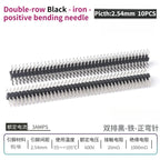 10PCS Color Gilded Pin Headers 2.54mm Single & Double Row Set