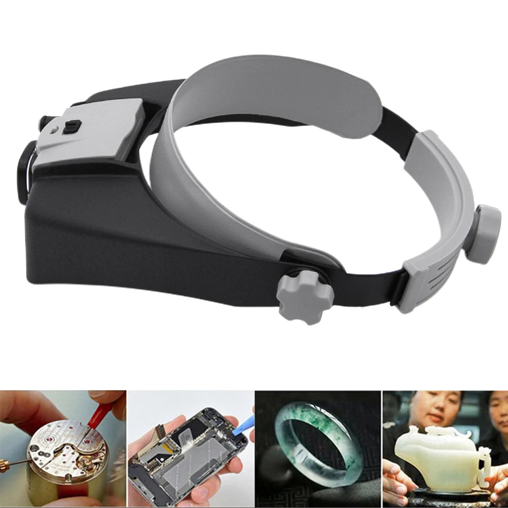 LED Headband Magnifier – Wearable Loupe for Jewelry & Watch Repair Headband Magnifier Richie's