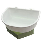 Portable Plastic Dog Hanging Bowl – Pet Cage Food & Water Feeder Pet Cage Feeder Bowl Richie's white