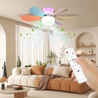 Ceiling Fan with Light & Remote – RGB Dimmable 3-Speed LED LED Ceiling Fan Richie's