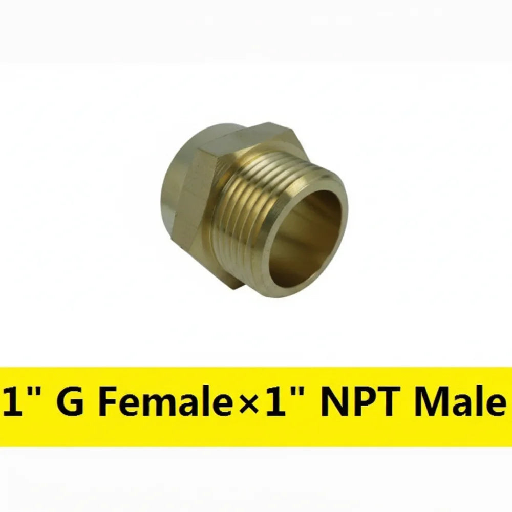 Brass G BSP Female to NPT Male Thread Pipe Fitting Adapter Pipe Fitting Adapter Richie's G 1- F x 1- NPT M