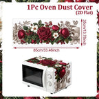 Floral Microwave Cover Waterproof Dust Protector Mat | Polyester Appliance Dust Cover Richie's