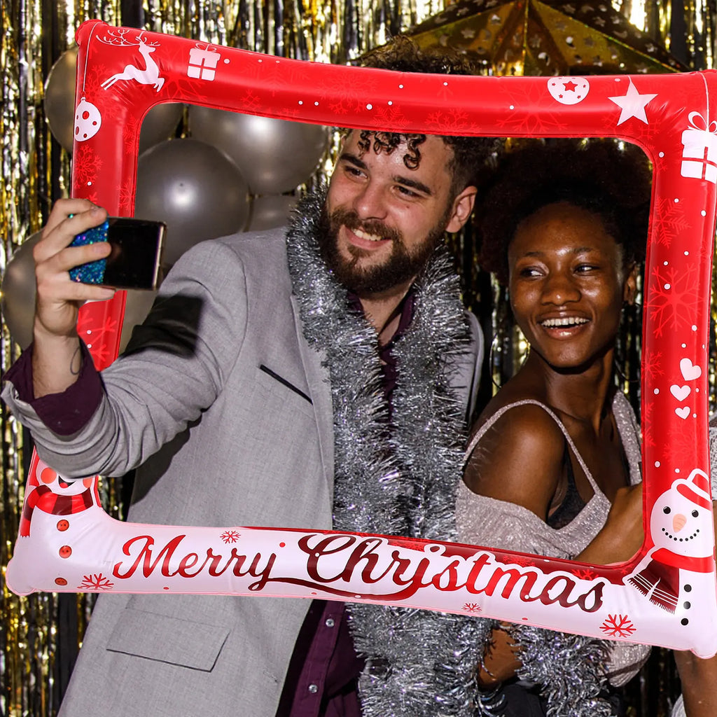 Inflatable Christmas Photo Frame Selfie Prop – PVC Party Decor Inflatable Party Prop Richie's