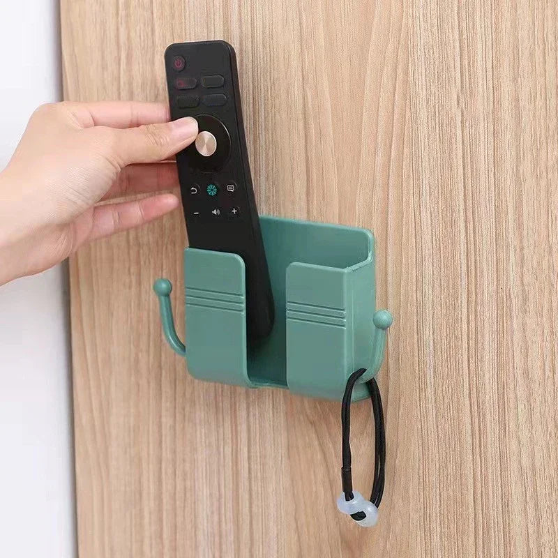 Wall Mount Phone Holder No-Drill Plug Bracket with Side Hook Phone Charging Bracket Richie's