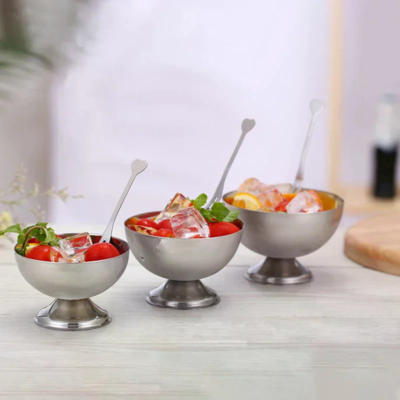 Stainless Steel Ice Cream Cups & Dessert Bowls | S, M, L Dessert Bowl Set Richie's