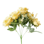 5-Head Silk Artificial Hydrangea Flowers – Lifelike Faux Bouquet Artificial Silk Flowers Richie's Yellow